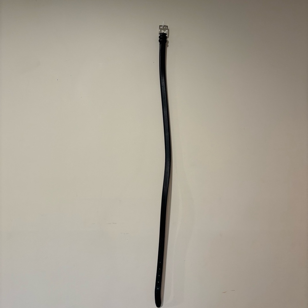 Coach vintage Black Leather Belt with silver buckle